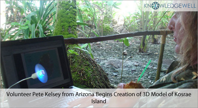Volunteer Pete Kelset from Arizona Begins Creation of 3D model of Kosrae Island